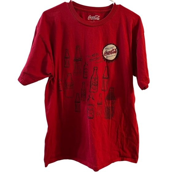 Other - CocaCola Retro Style Unisex Red Tee The Real Thing Nostalgic Size Large